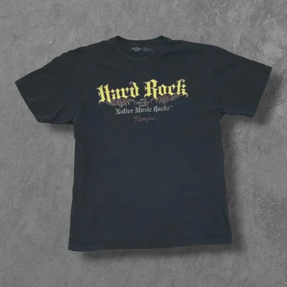 Y2k Style Hard Rock Cafe Native Music Rocks Shirt Large - Picture 2 of 5
